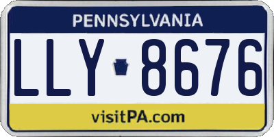 PA license plate LLY8676