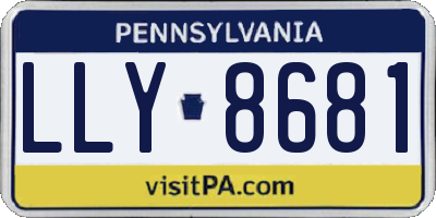 PA license plate LLY8681