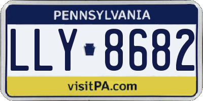 PA license plate LLY8682