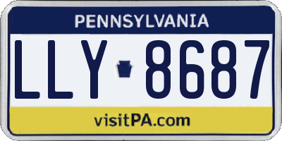 PA license plate LLY8687