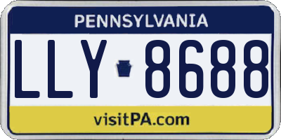 PA license plate LLY8688