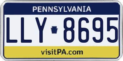 PA license plate LLY8695