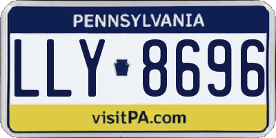 PA license plate LLY8696