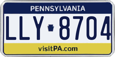 PA license plate LLY8704