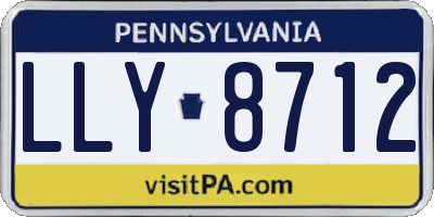 PA license plate LLY8712