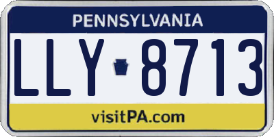 PA license plate LLY8713