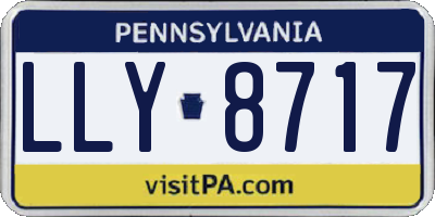 PA license plate LLY8717
