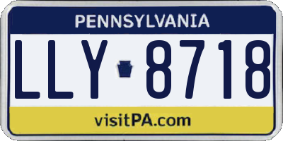 PA license plate LLY8718