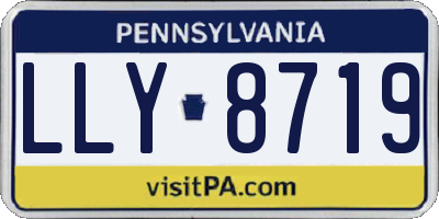 PA license plate LLY8719