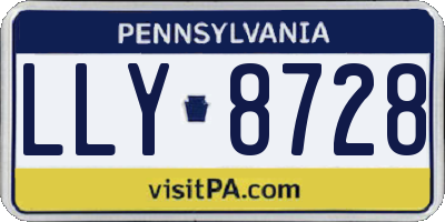PA license plate LLY8728