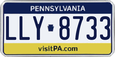 PA license plate LLY8733