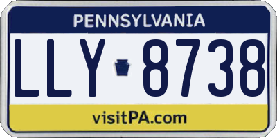 PA license plate LLY8738