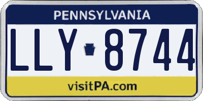 PA license plate LLY8744