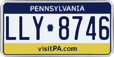 PA license plate LLY8746