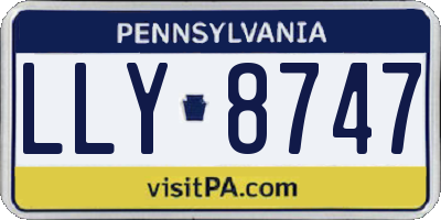 PA license plate LLY8747