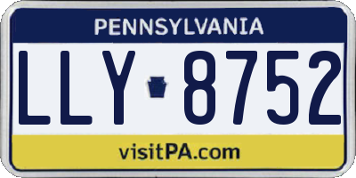 PA license plate LLY8752