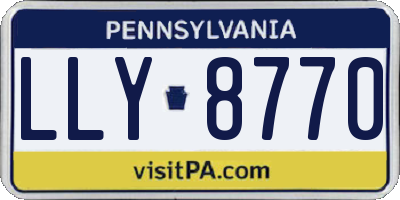 PA license plate LLY8770