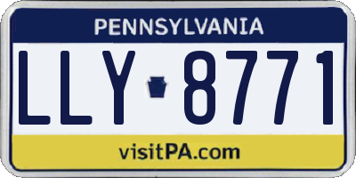 PA license plate LLY8771