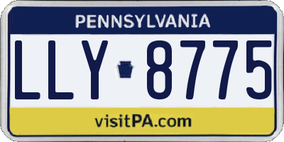PA license plate LLY8775