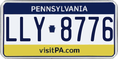 PA license plate LLY8776