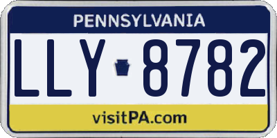 PA license plate LLY8782
