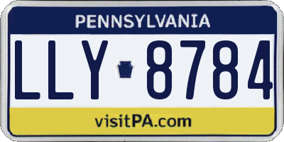 PA license plate LLY8784