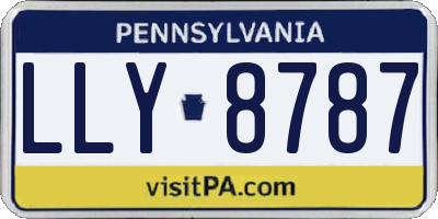 PA license plate LLY8787