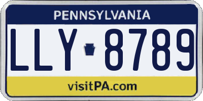 PA license plate LLY8789