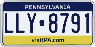 PA license plate LLY8791