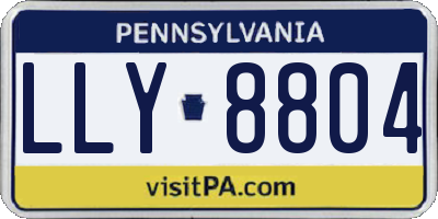 PA license plate LLY8804