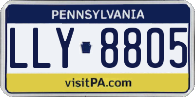 PA license plate LLY8805