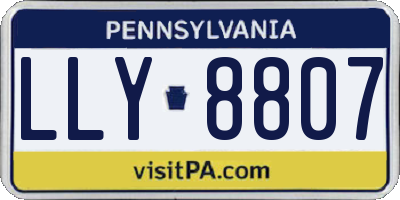 PA license plate LLY8807