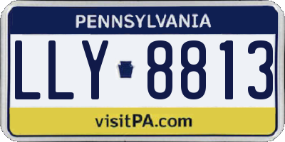PA license plate LLY8813