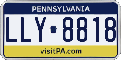 PA license plate LLY8818