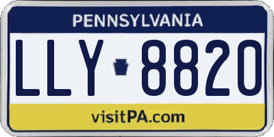 PA license plate LLY8820