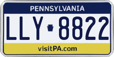 PA license plate LLY8822