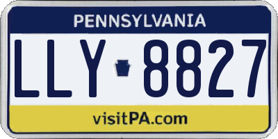 PA license plate LLY8827