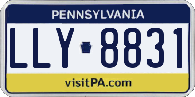 PA license plate LLY8831
