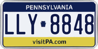 PA license plate LLY8848