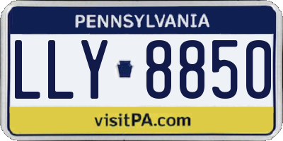 PA license plate LLY8850