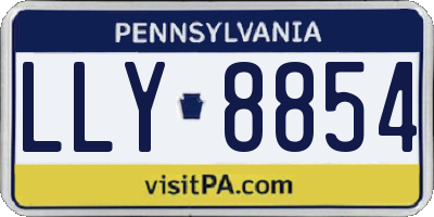 PA license plate LLY8854