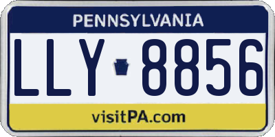PA license plate LLY8856