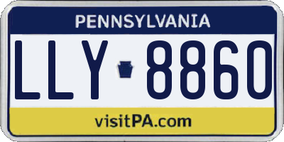 PA license plate LLY8860
