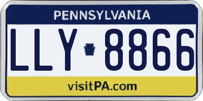 PA license plate LLY8866