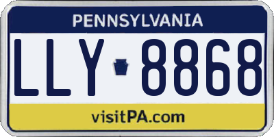 PA license plate LLY8868