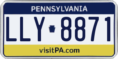 PA license plate LLY8871