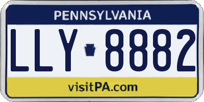 PA license plate LLY8882