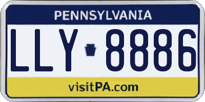 PA license plate LLY8886