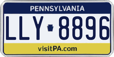 PA license plate LLY8896