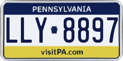 PA license plate LLY8897